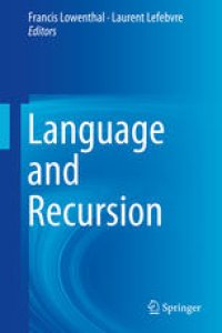 cover of the book Language and Recursion