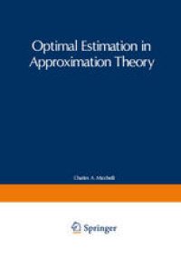 cover of the book Optimal Estimation in Approximation Theory