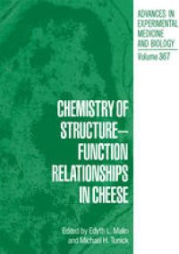 cover of the book Chemistry of Structure-Function Relationships in Cheese