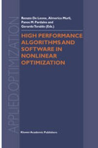 cover of the book High Performance Algorithms and Software in Nonlinear Optimization