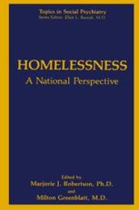 cover of the book Homelessness: A National Perspective