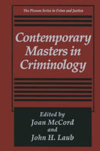 cover of the book Contemporary Masters in Criminology