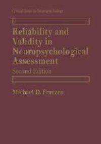 cover of the book Reliability and Validity in Neuropsychological Assessment