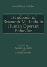 cover of the book Handbook of Research Methods in Human Operant Behavior