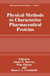 cover of the book Physical Methods to Characterize Pharmaceutical Proteins