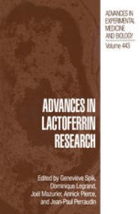 cover of the book Advances in Lactoferrin Research