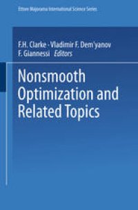 cover of the book Nonsmooth Optimization and Related Topics