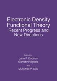 cover of the book Electronic Density Functional Theory: Recent Progress and New Directions