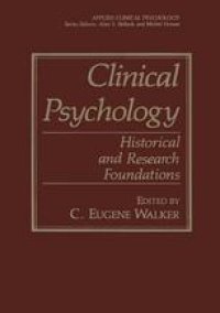 cover of the book Clinical Psychology: Historical and Research Foundations