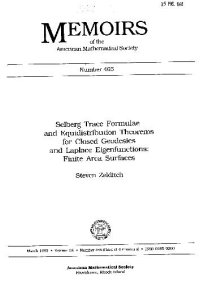 cover of the book Selberg trace formulae and equidistribution theorems for closed geodesics and Laplace eigenfunctions: finite area surfaces