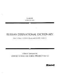 cover of the book Russian derivational dictionary