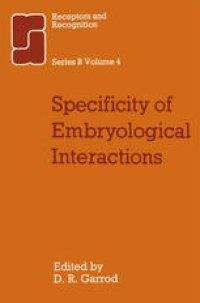 cover of the book Specificity of Embryological Interactions