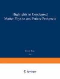 cover of the book Highlights in Condensed Matter Physics and Future Prospects