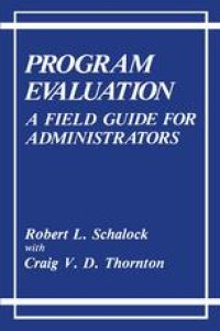 cover of the book Program Evaluation: A Field Guide for Administrators