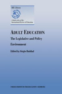 cover of the book Adult Education — The Legislative and Policy Environment