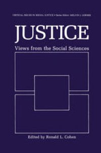 cover of the book Justice: Views from the Social Sciences