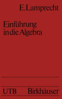 cover of the book Einführung in die Algebra