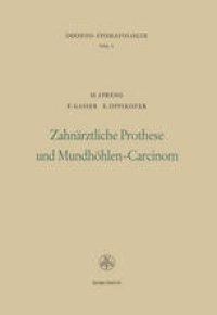 cover of the book Zahnärztliche Prothese und Mundhöhlen-Carcinom