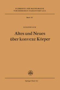 cover of the book Altes und Neues über konvexe Körper