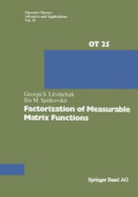 cover of the book Factorization of Measurable Matrix Functions