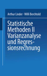 cover of the book Statistische Methoden II Varianzanalyse und Regressionsrechnung