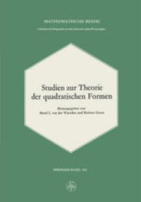 cover of the book Studien zur Theorie der quadratischen Formen