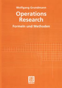 cover of the book Operations Research: Formeln und Methoden