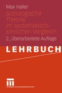 cover of the book Soziologische Theorie im systematisch-kritischen Vergleich