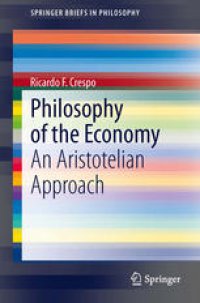 cover of the book Philosophy of the Economy: An Aristotelian Approach