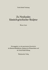 cover of the book Zu Neufunden klassisch-griechischer Skulptur