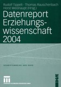 cover of the book Datenreport Erziehungswissenschaft 2004