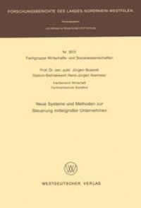 cover of the book Neue Systeme und Methoden zur Steuerung mittelgroßer Unternehmen