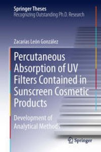 cover of the book Percutaneous Absorption of UV Filters Contained in Sunscreen Cosmetic Products: Development of Analytical Methods