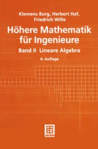 cover of the book Höhere Mathematik für Ingenieure: Band II Lineare Algebra