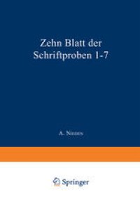 cover of the book Zehn Blatt der Schriftproben 1–7