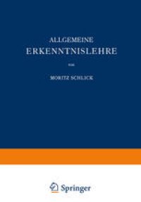 cover of the book Allgemeine Erkenntnislehre