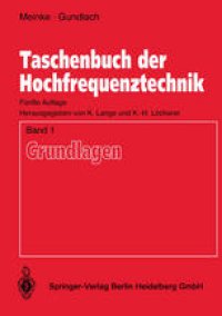 cover of the book Taschenbuch der Hochfrequenztechnik: Band 1: Grundlagen