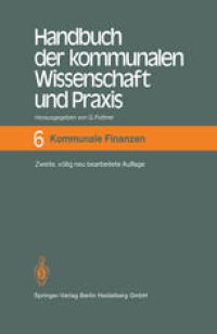 cover of the book Handbuch der kommunalen Wissenschaft und Praxis: Band 6 Kommunale Finanzen