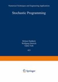 cover of the book Stochastic Programming: Numerical Techniques and Engineering Applications