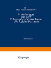 cover of the book Mitteilungen aus dem Telegraphen-Versuchsamt des Reichs-Postamts: VI