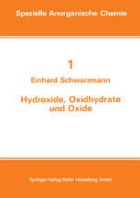 cover of the book Hydroxide, Oxidhydrate und Oxide: Neue Entwicklungen