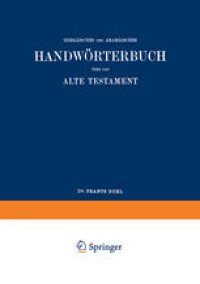 cover of the book Wilhelm Gesenius’ Hebräisches und Aramäisches Handwörterbuch über das Alte Testament