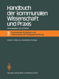 cover of the book Handbuch der kommunalen Wissenschaft und Praxis: Band 3: Kommunale Aufgaben und Aufgabenerfüllung