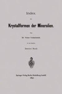 cover of the book Index der Krystallformen der Mineralien: Zweiter Band