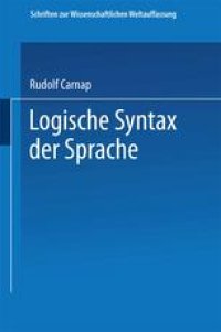 cover of the book Logische Syntax der Sprache