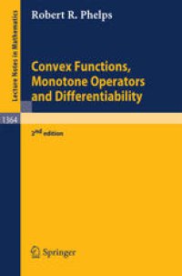 cover of the book Convex Functions, Monotone Operators and Differentiability