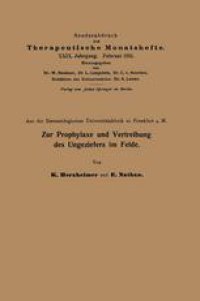 cover of the book Zur Prophylaxe und Vertreibung des Ungeziefers im Felde