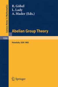 cover of the book Abelian Group Theory: Proceedings of the Conference held at the University of Hawaii, Honolulu, USA, December 28, 1982 – January 4, 1983