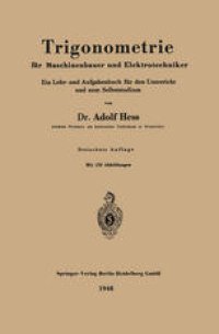 cover of the book Trigonometrie für Maschinenbauer und Elektrotechniker: Ein Lehr- und Aufgabenbuch für den Unterricht und zum Selbststudium