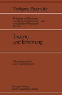 cover of the book Theorie und Erfahrung: Zweiter Halbband Theorienstrukturen und Theoriendynamik